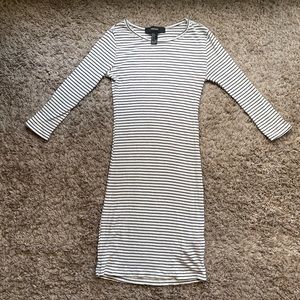 Forever 21 Fitted Stripped T-shirt Dress
